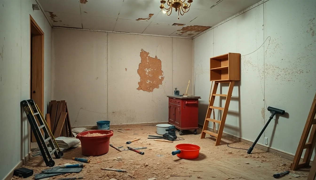 Unorganisierte Baustelle