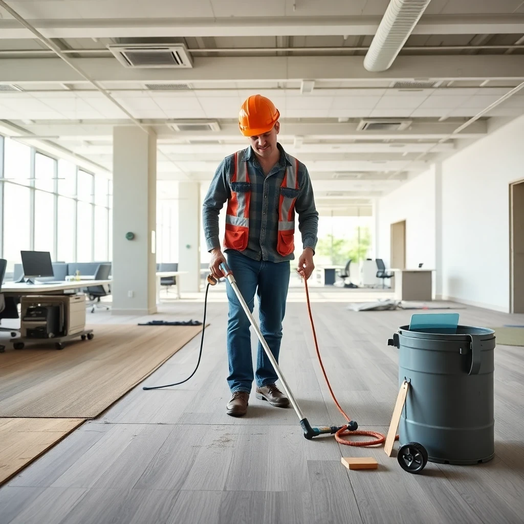 Professioneller Rückbau Böden in einer Schweizer Gewerbefläche