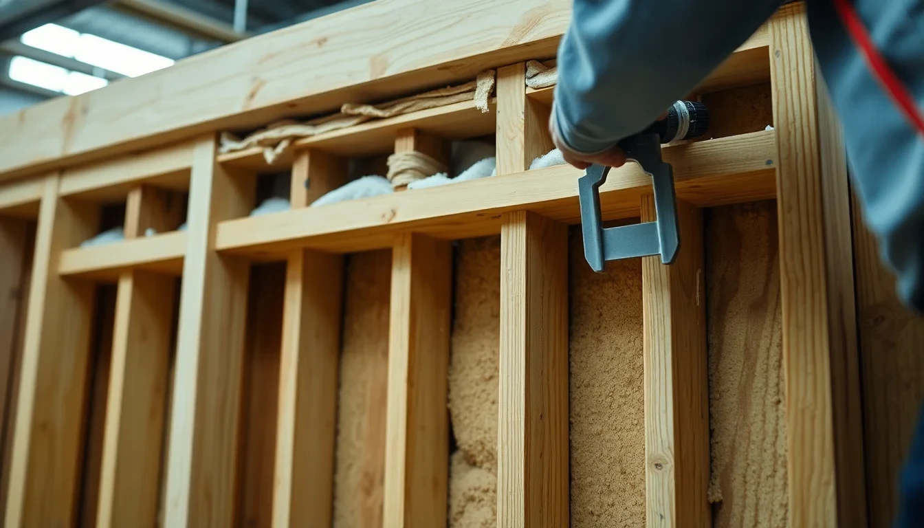 Detailansicht Rückbau Holzwand Konstruktion