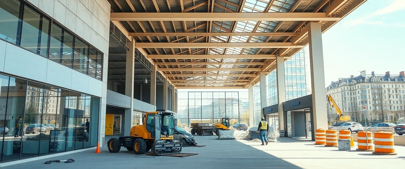 Professioneller Abbau eines Einkaufscenters in der Schweiz