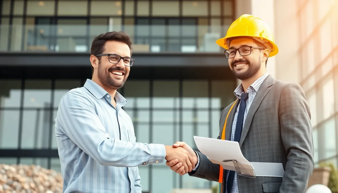 Zufriedener Geschäftsinhaber nach erfolgreichem Praxisflächen-Rückbau