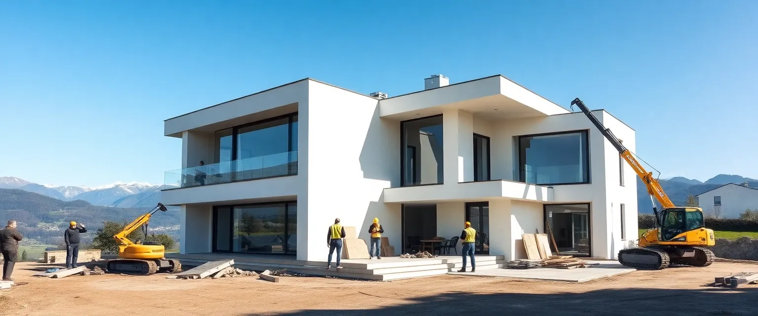 Professioneller Abbau einer Villa in der Schweiz