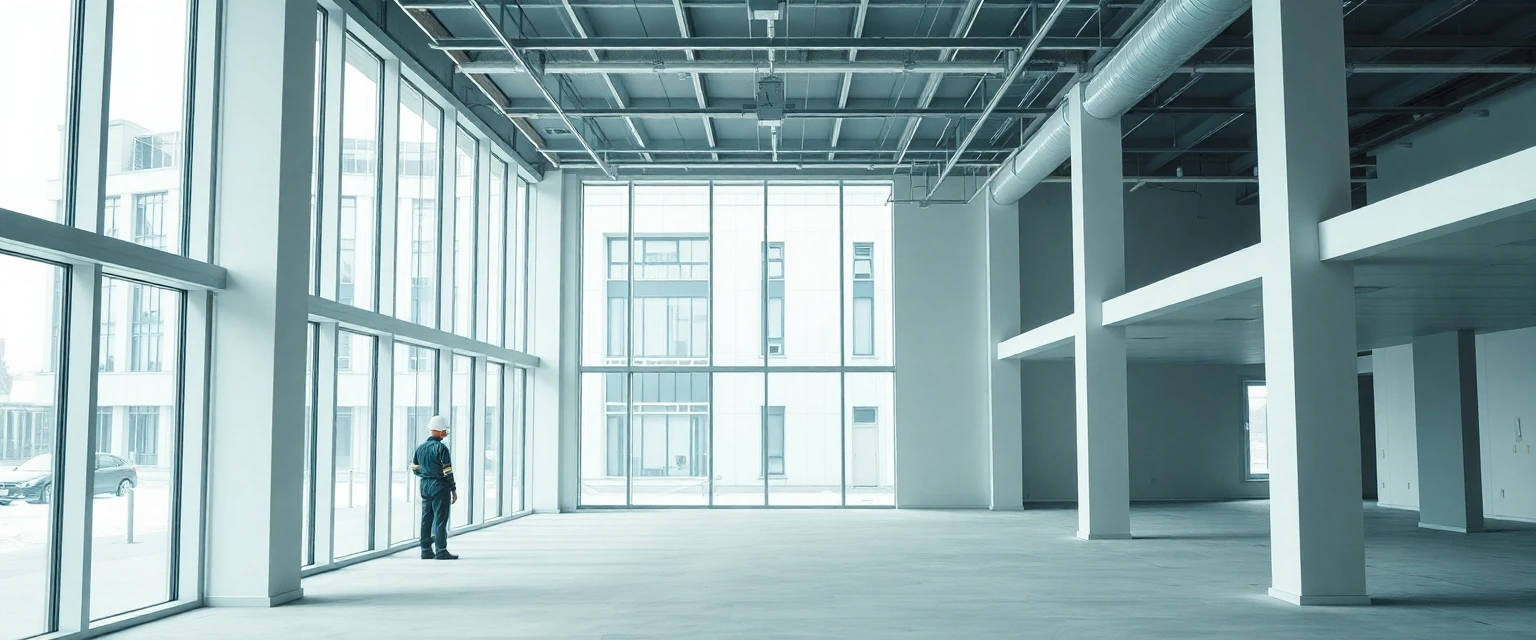 Professionelle Abbrucharbeiten in einem modernen Schweizer Gewerbegebäude