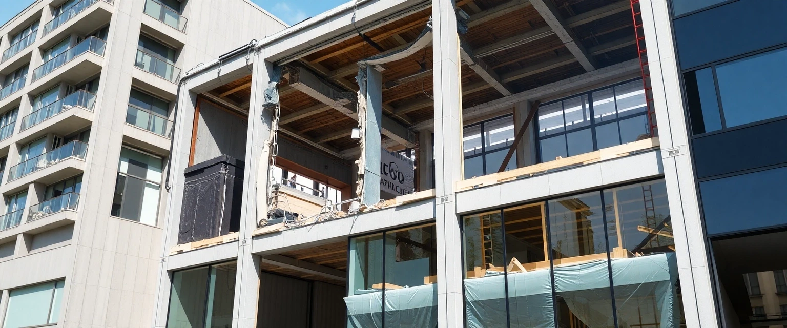 Professionelle Abbruchfirma bei der Arbeit in der Schweiz