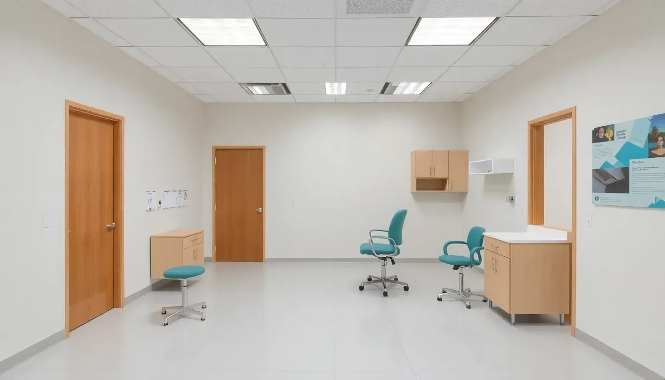 Leere Arztpraxis vor dem Rückbau