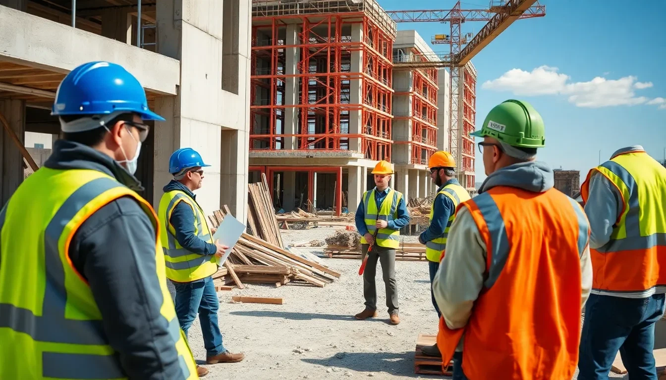 Professionelles Team bei der Ausführung eines Ausbauprojekts