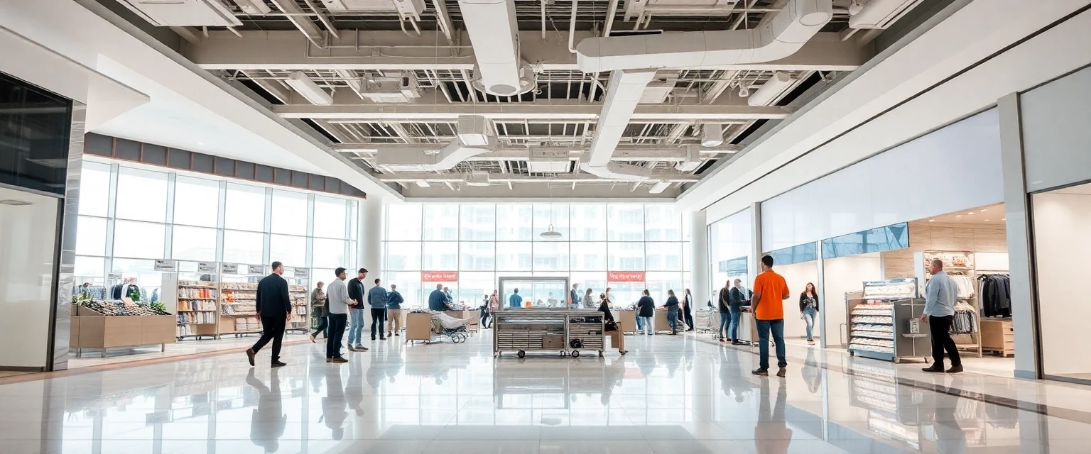 Professionelle Demontage eines Einkaufscenters