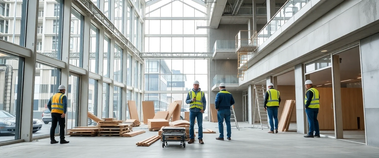 Team bei der Demontage eines Gebäudes in der Schweiz