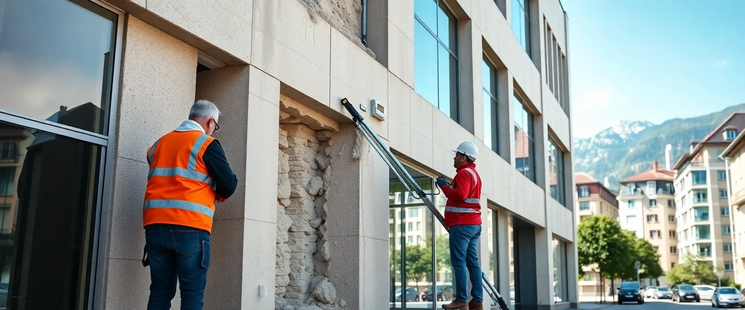 Professionelle Demontage einer Gebäudehülle in der Schweiz