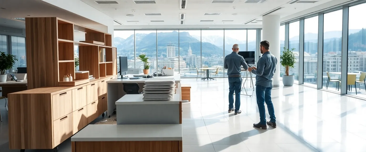 Professionelle Demontage einer Inneneinrichtung in einer Schweizer Gewerbeimmobilie