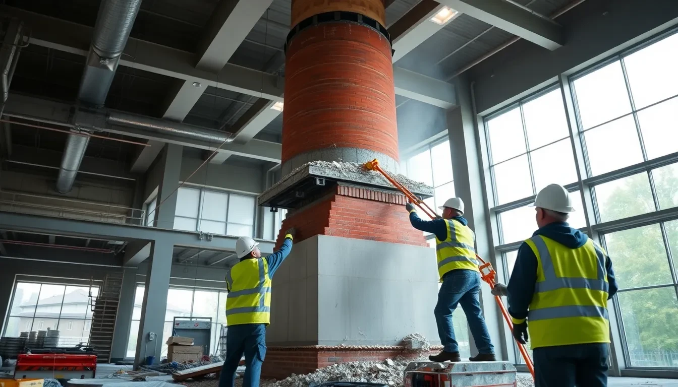 Sichere Kamin Demontage im Gewerbe