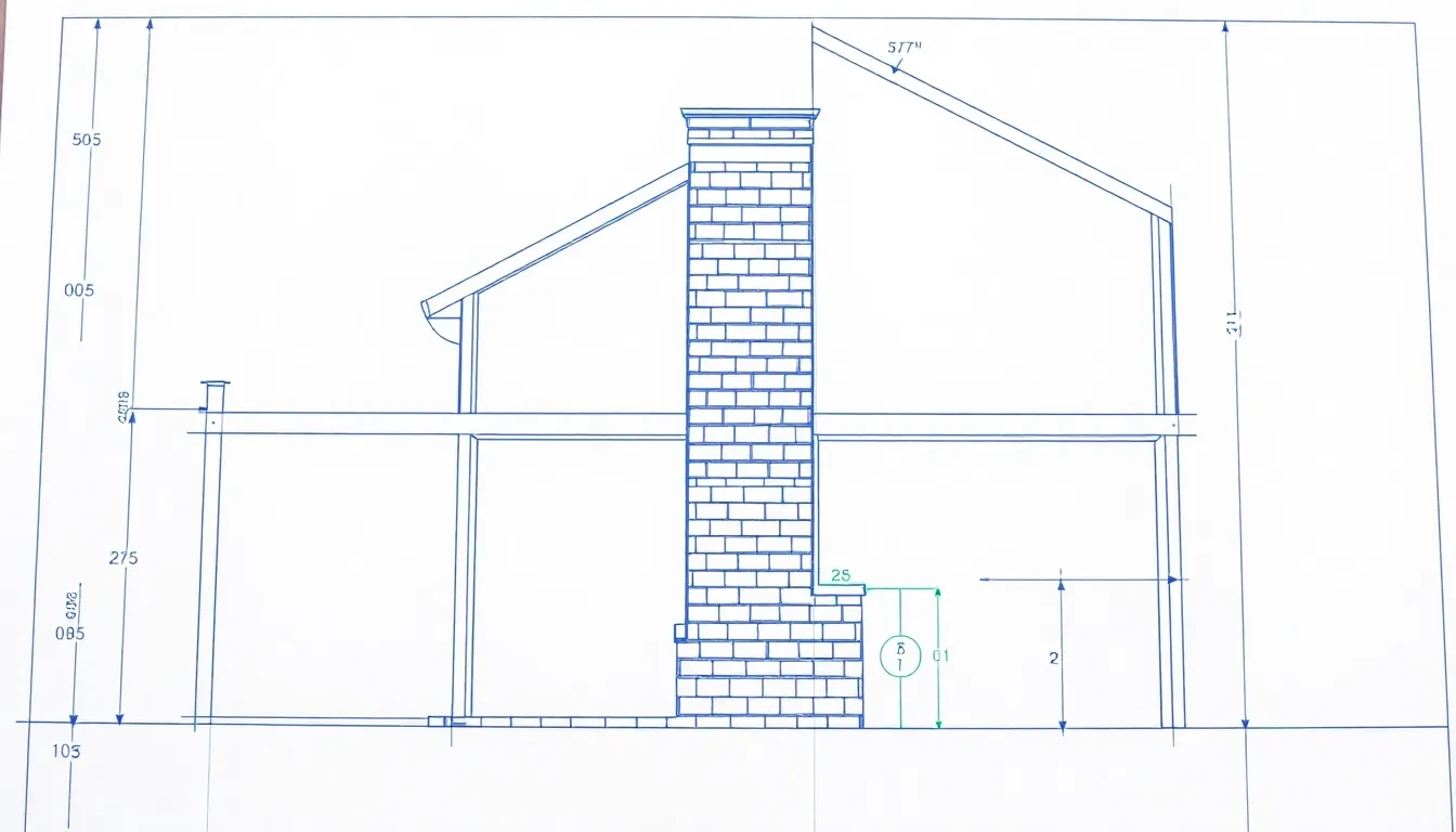 Plan für Kamin Demontage