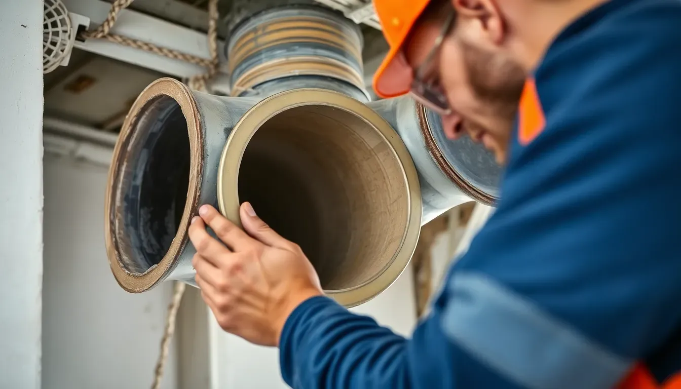 Fachgerechte Demontage eines Lüftungsrohrs