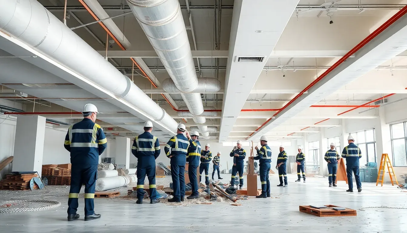 Best-Rückbau Team bei der organisierten Lüftungsdemontage