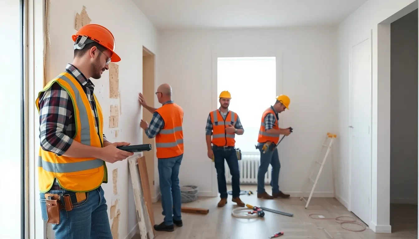 Team bei der Wohnungsdemontage