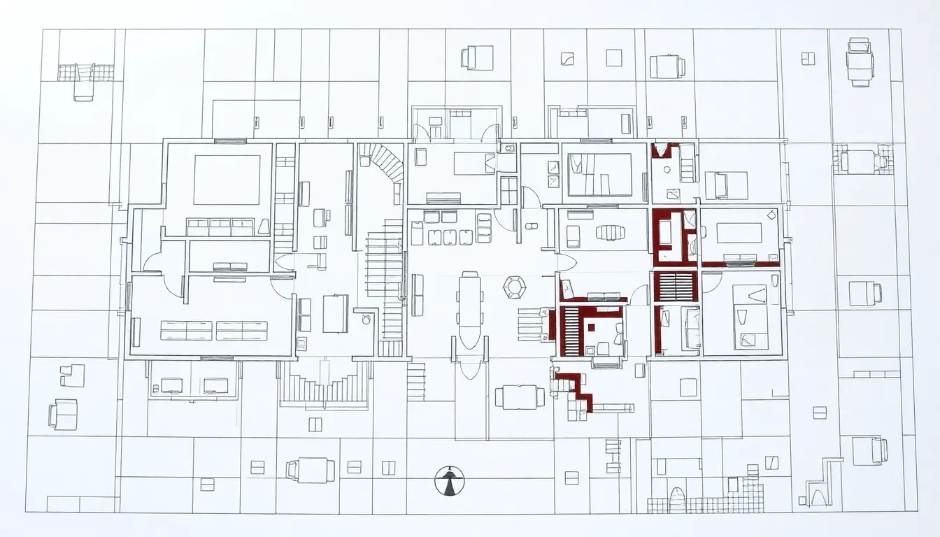 Architekturplan für die Entkernung einer Arztpraxis