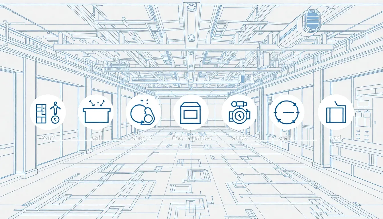 Systematischer Prozess der Entkernung Bau