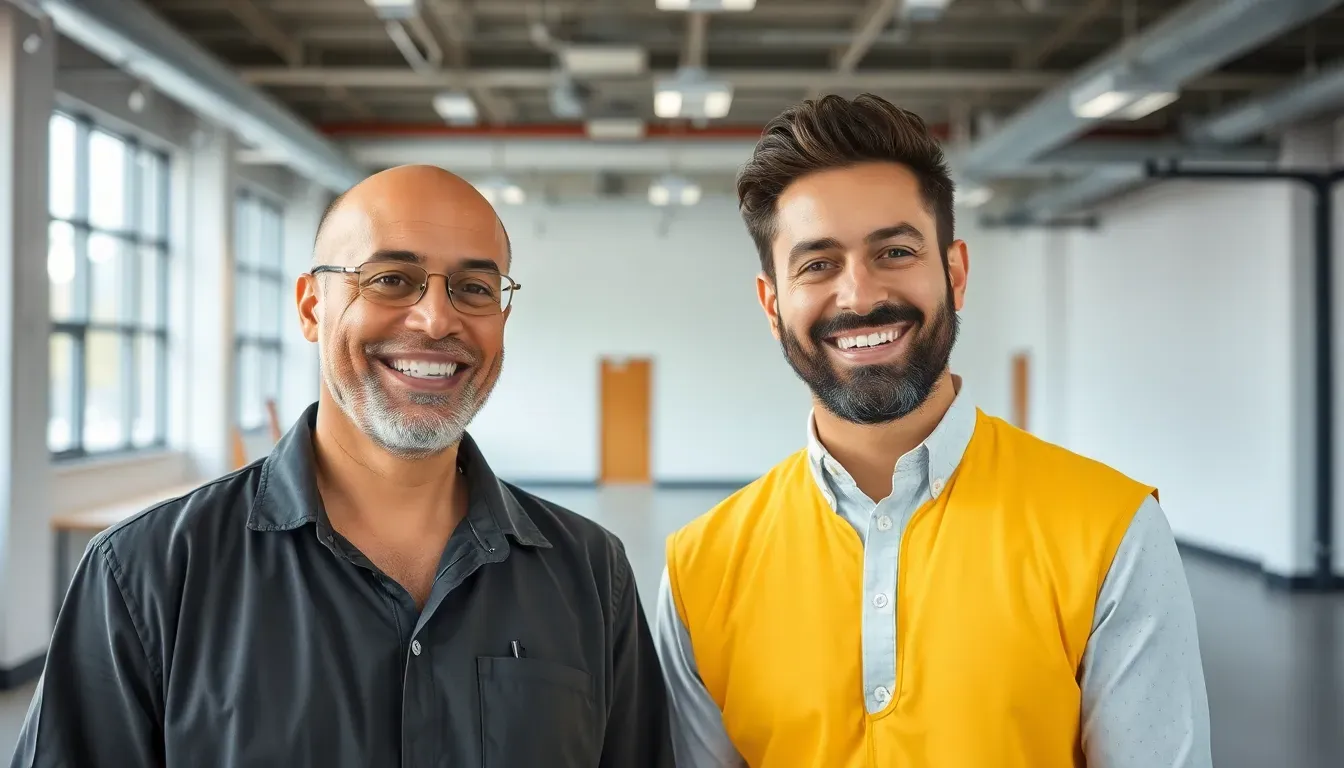 Zufriedener Geschäftsinhaber nach erfolgreicher Entkernung