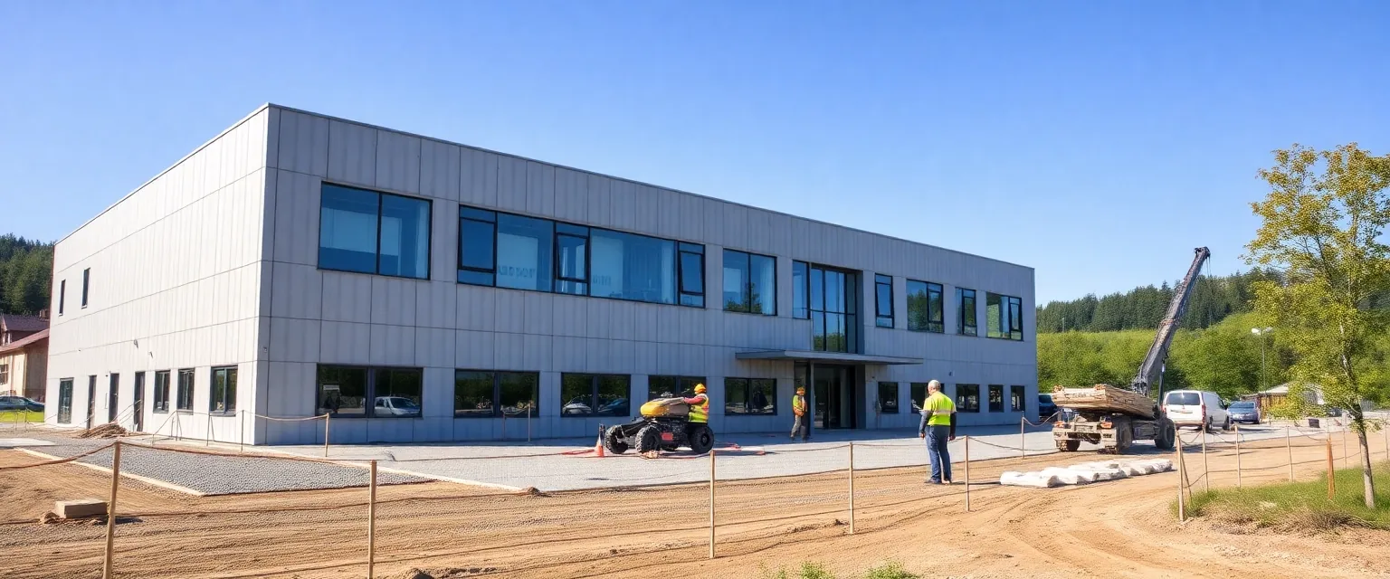 Professionelle Entkernung eines Gewerbegebäudes auf dem Land in der Schweiz