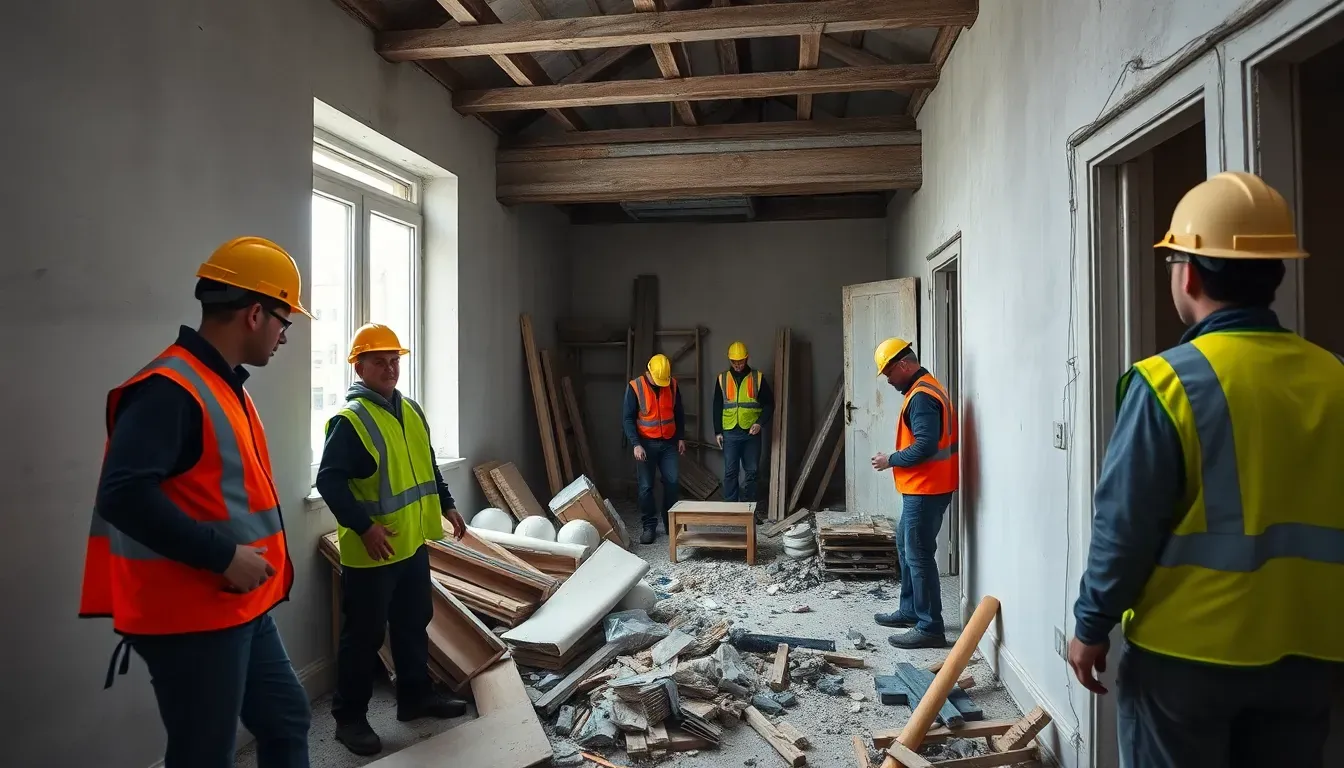 Team von Best-Rückbau bei der Wohnungsentkernung