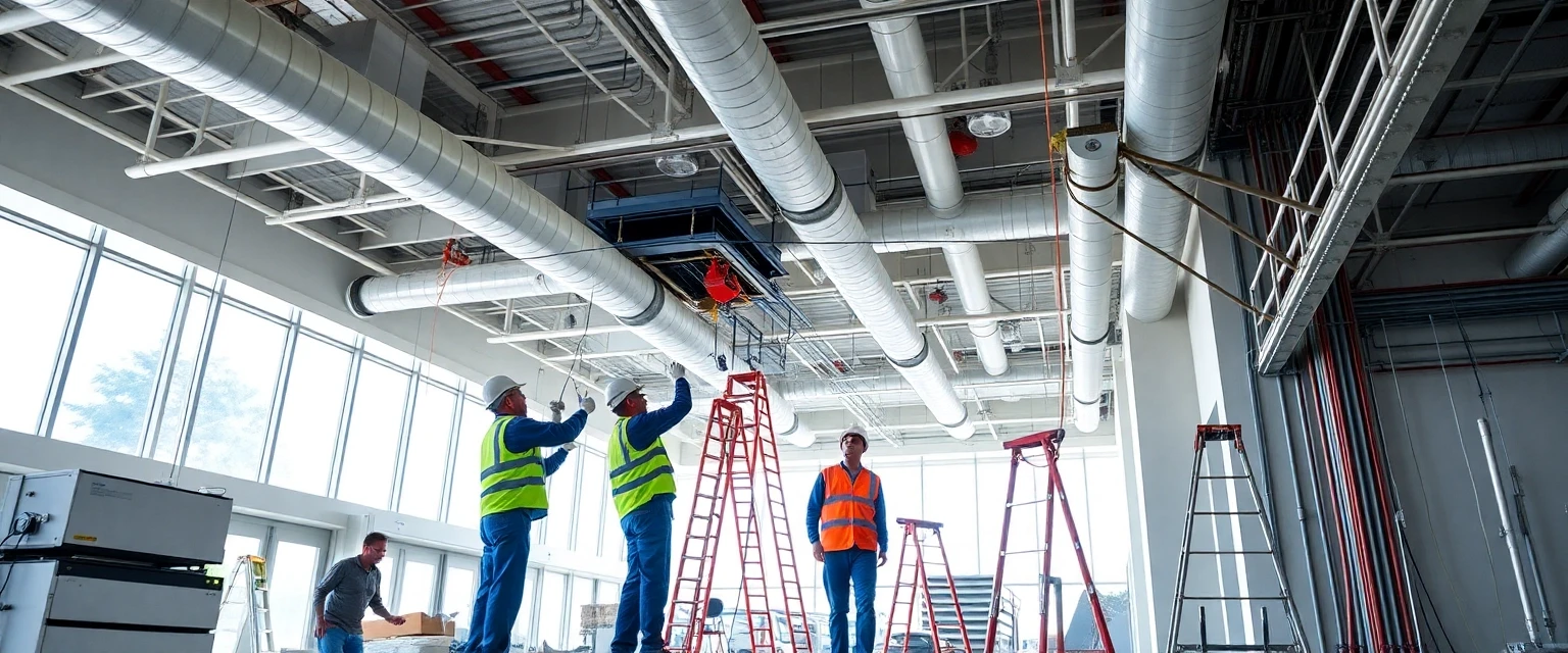 Haustechnische Abbrüche in einem Schweizer Gewerbegebäude