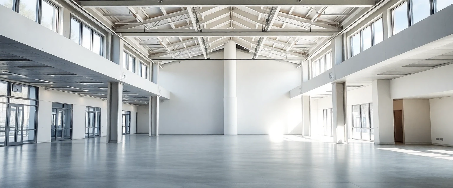 Professionell rückgebaute Gewerbefläche nach Kaminentfernung