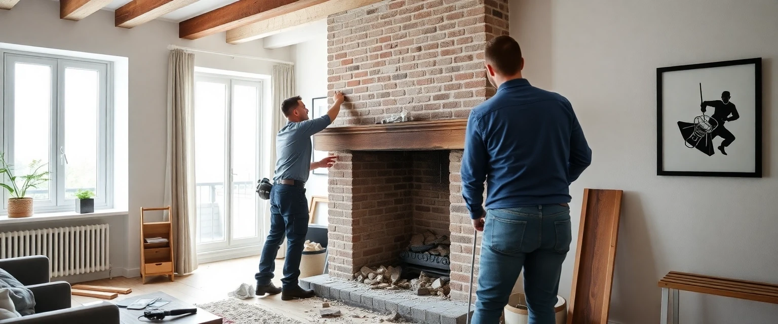 Professioneller Kaminrückbau in einer Schweizer Wohnung