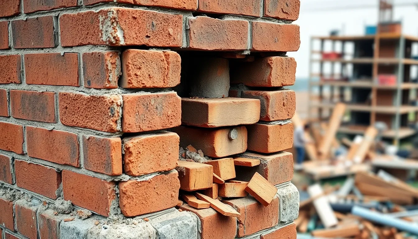 Details eines zurückgebauten Kamins