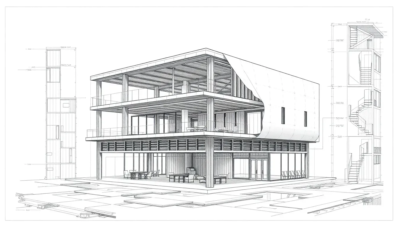 Schema eines Rohbau Rückbaus