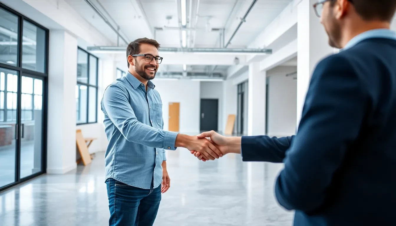 Zufriedene Kunden bei der Übergabe eines Rohbauprojekts