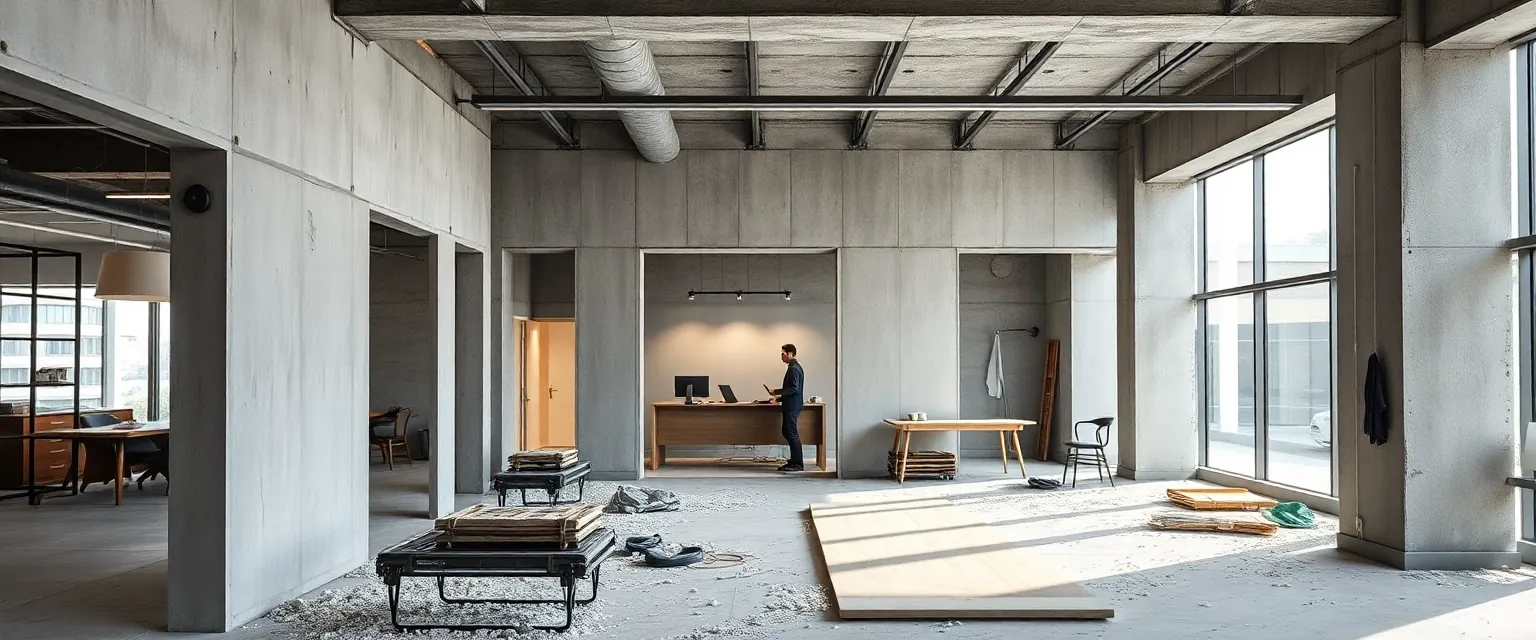 Professioneller Rückbau einer Gewerbefläche zum Rohbauzustand in der Schweiz