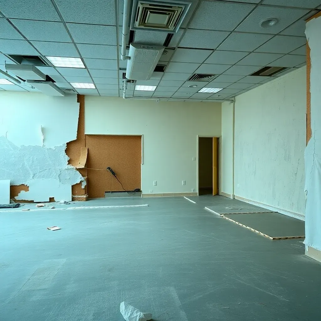 Detaillierter Rückbau einer Gewerbefläche mit Präzision und Sauberkeit