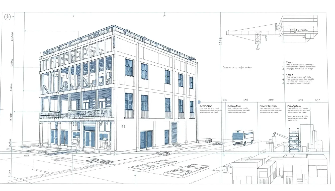 Architekturplan für einen professionellen Rückbau