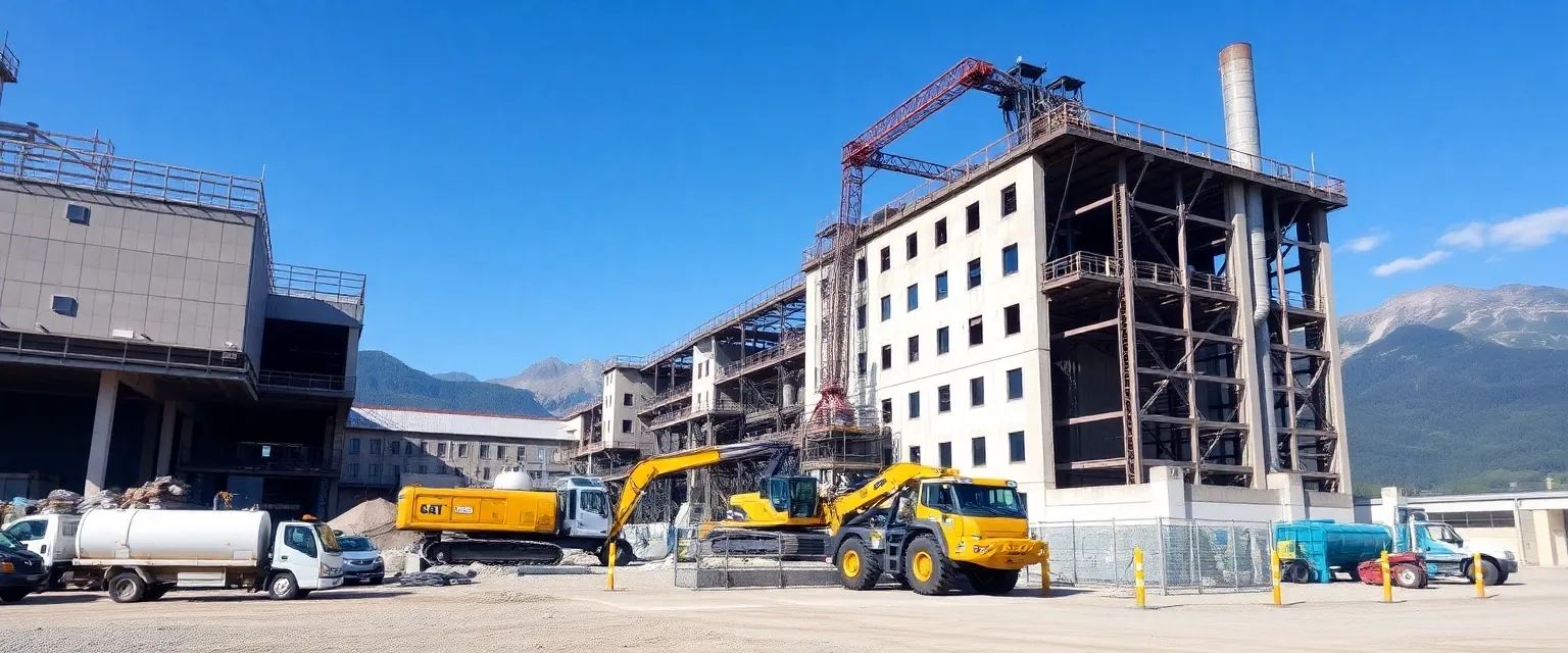 Rückbau einer Industrieanlage in der Schweiz