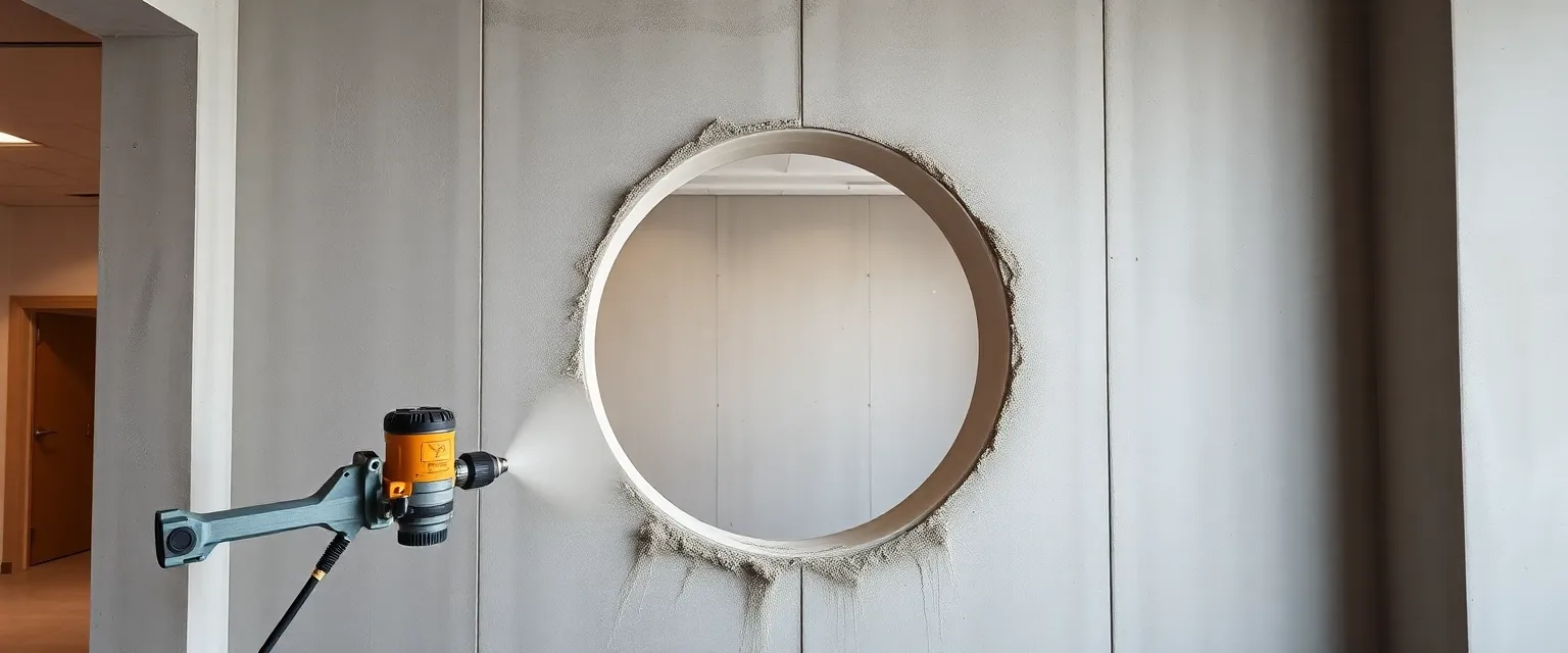 Präziser Rückbau mit Kernbohrungen in einem modernen Schweizer Gewerbegebäude