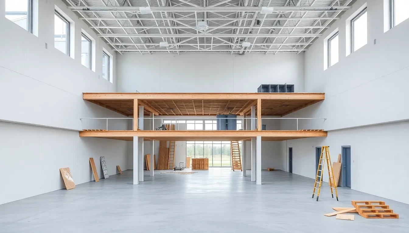 Organisierter Rückbau im Inneren eines Gewerbegebäudes in Muttenz