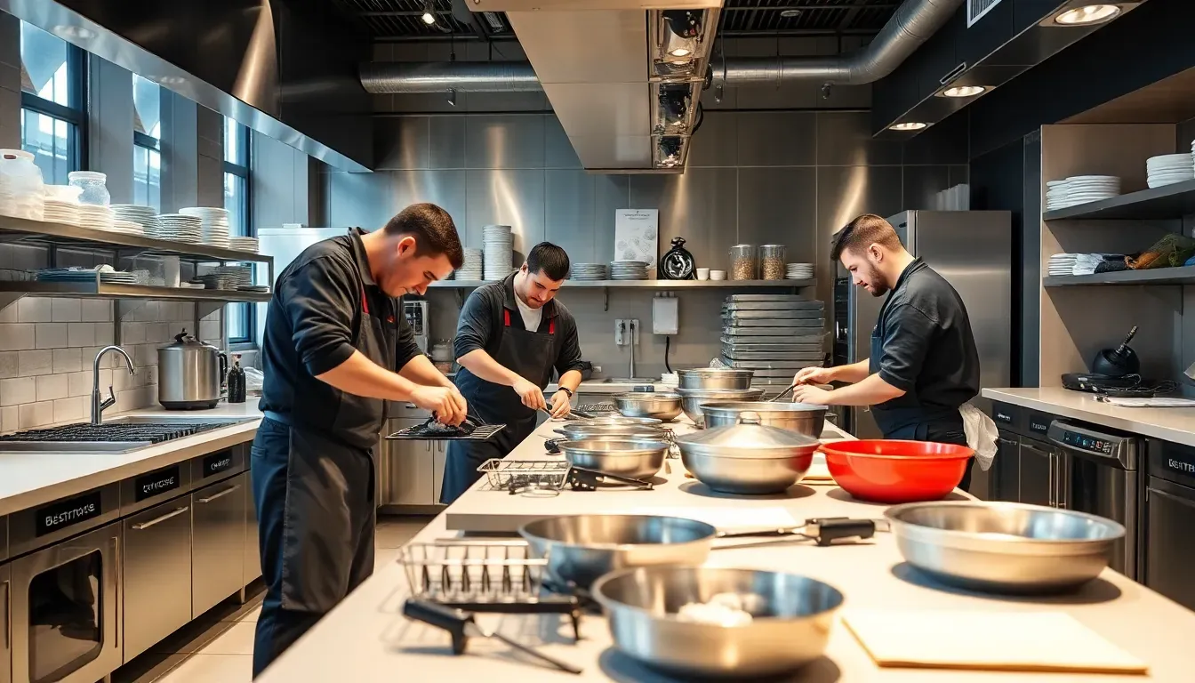 Demontage von Küchenequipment