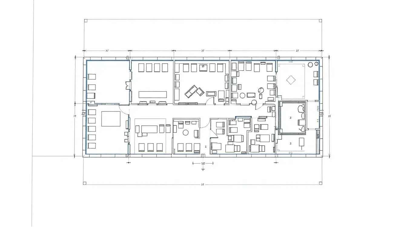 Plan für den Rückbau eines Restaurants