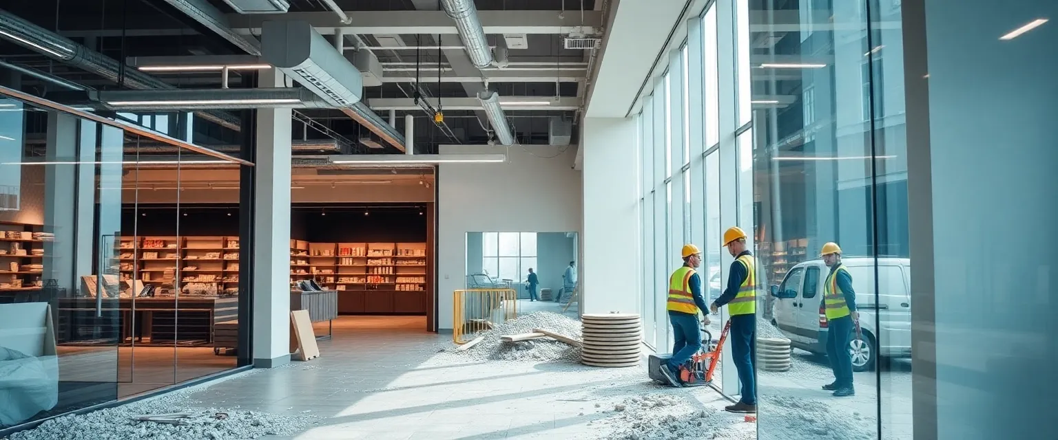 Professioneller Rückbau eines modernen Ladenlokals in der Schweiz