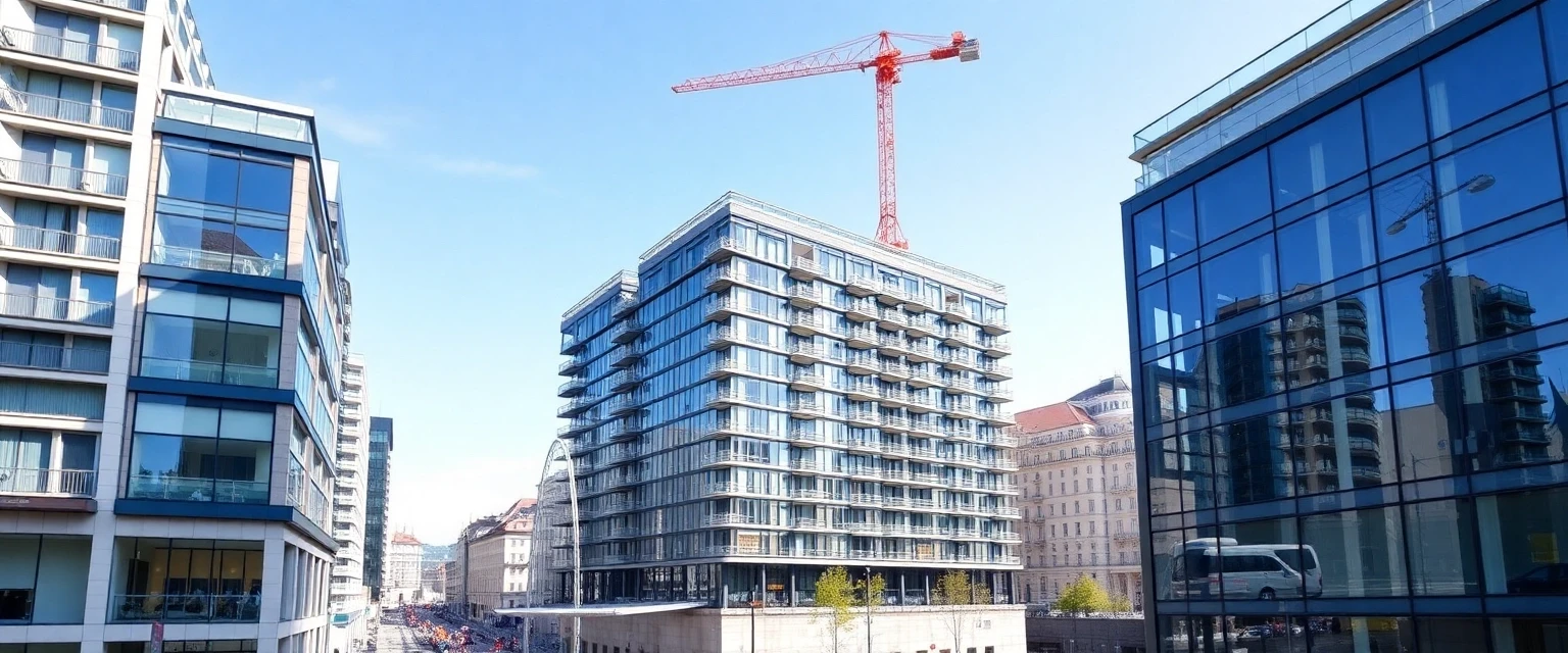 Rückbau eines Gewerbegebäudes in der Stadt Zürich mit Blick auf die Limmat