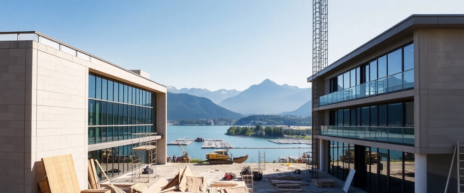 Rückbauarbeiten an einem Gewerbegebäude in Wädenswil mit Seeblick