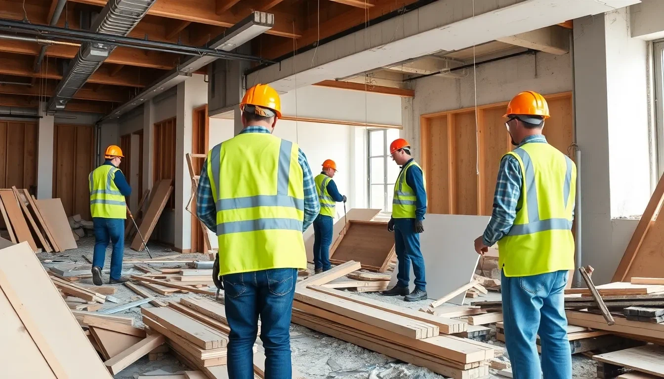 Professionelles Rückbauteam bei der Arbeit in Zürich
