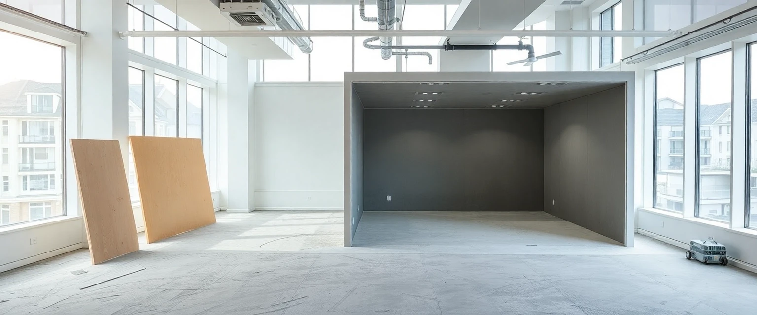 Staubkabine im Einsatz bei einem gewerblichen Rückbau in der Schweiz