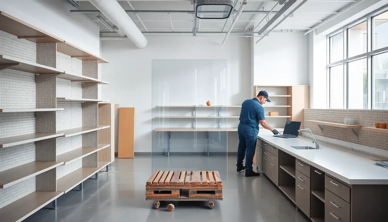 Ladenrückbau mit Staubschutz