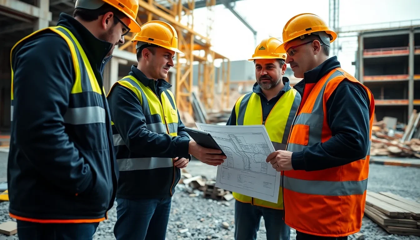 Team bespricht Umbauplan