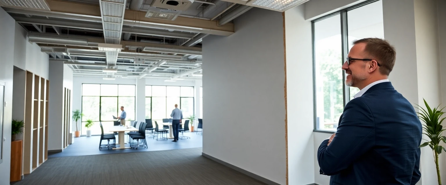 Professioneller Rückbau einer Wand in einem modernen Büro in der Schweiz