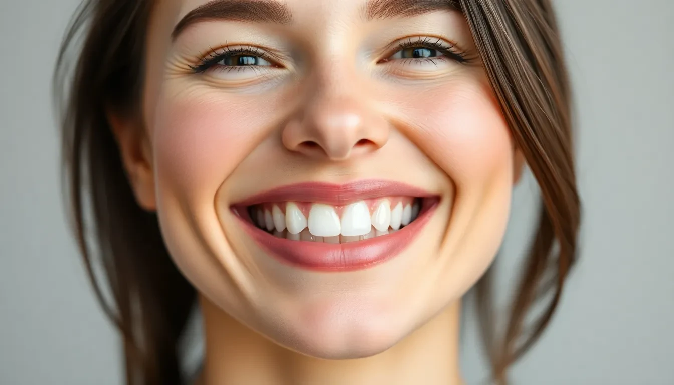 Strahlendes Lächeln nach Bleaching
