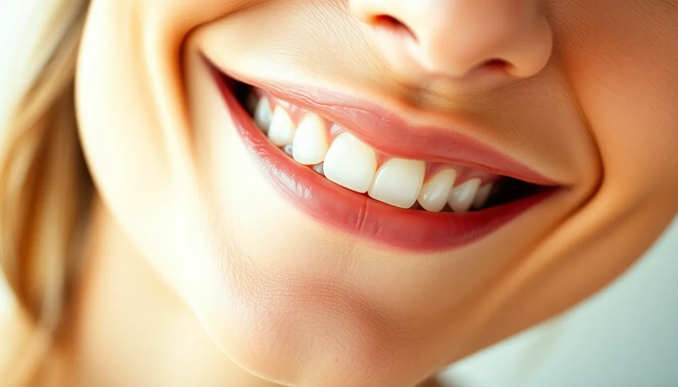 Strahlendes Lächeln nach Zahnbehandlung