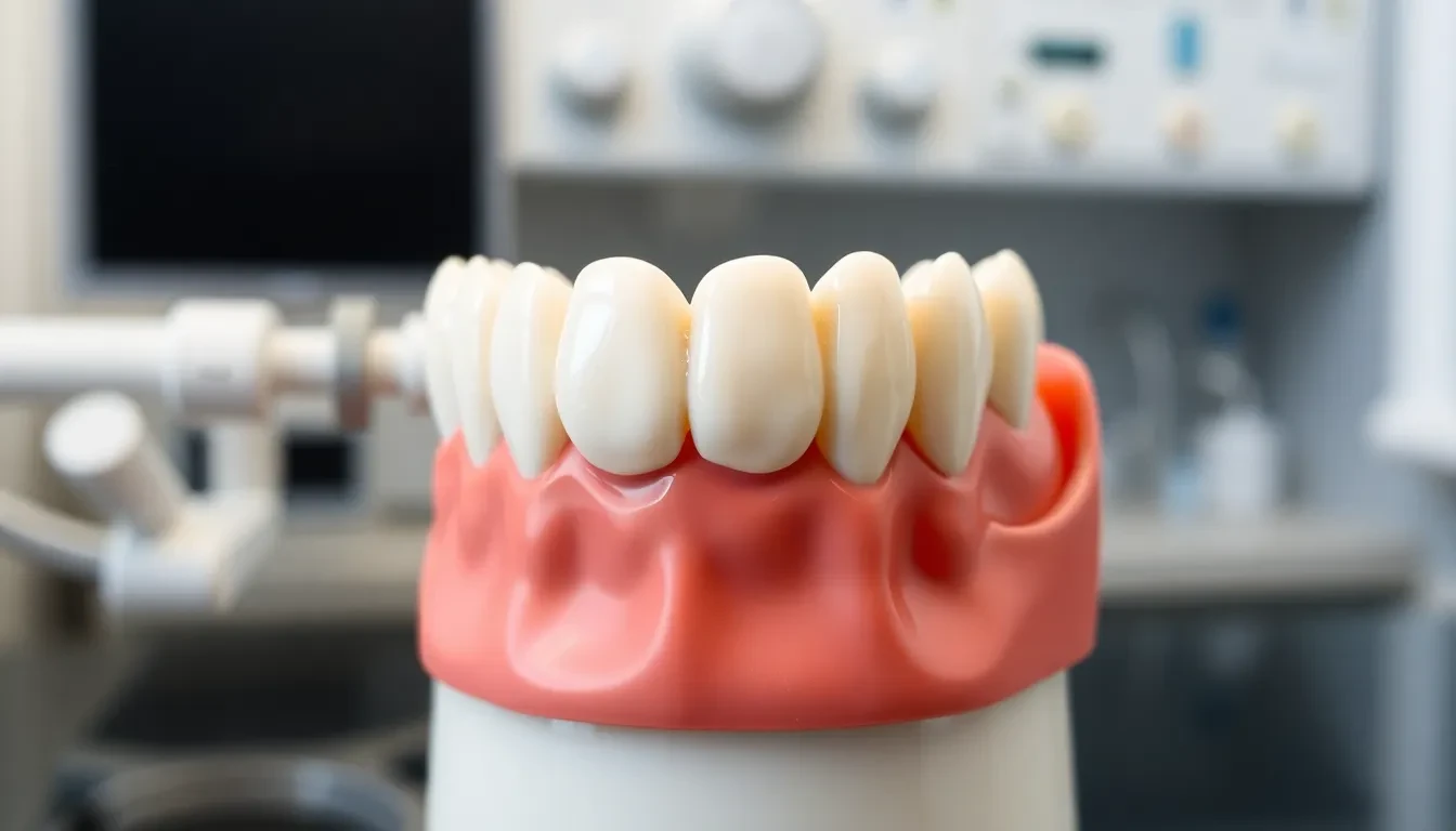 Nahaufnahme einer perfekt sitzenden Zahnkrone