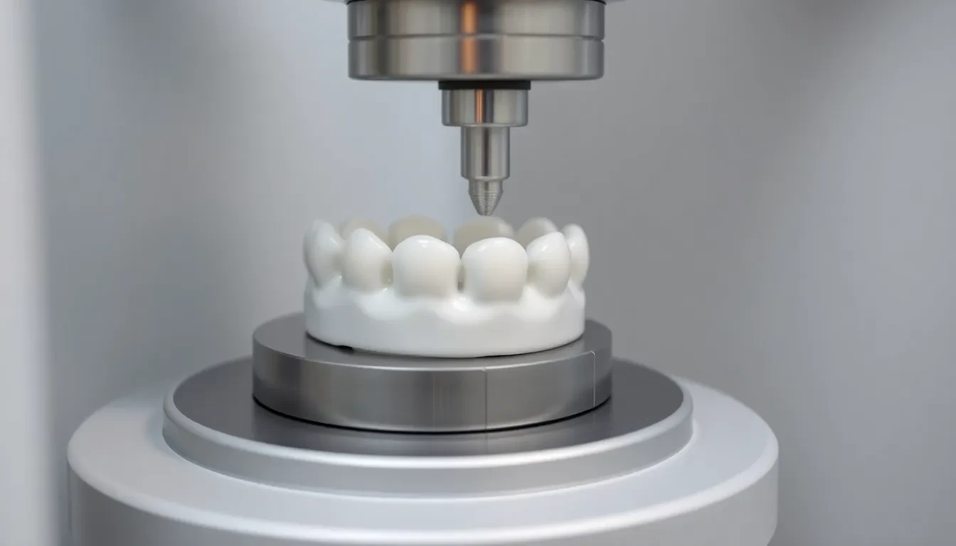CEREC Fräseinheit fertigt Keramikkrone